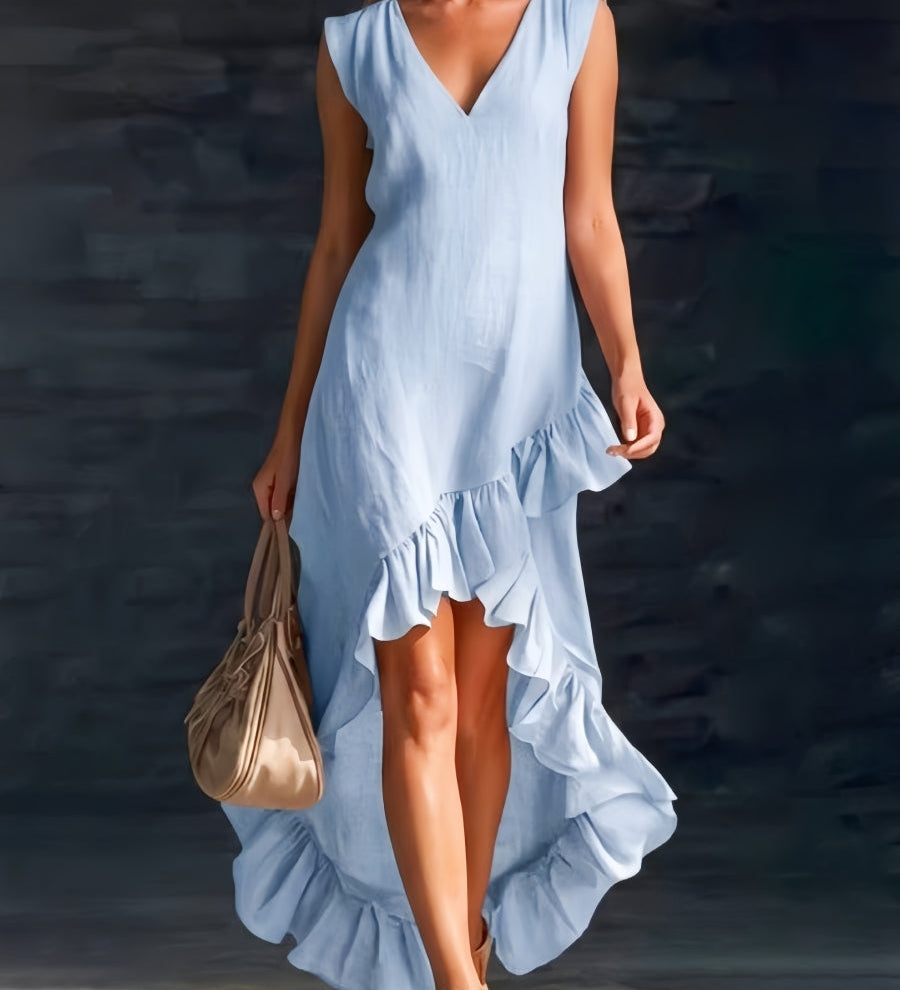 Sienna - Boho Dress with Ruffles and High-Low Hem