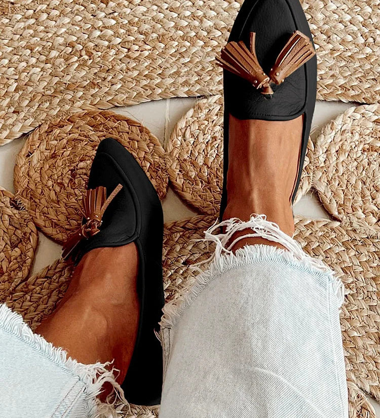Vesperia - Modern Moccasin with Fringes