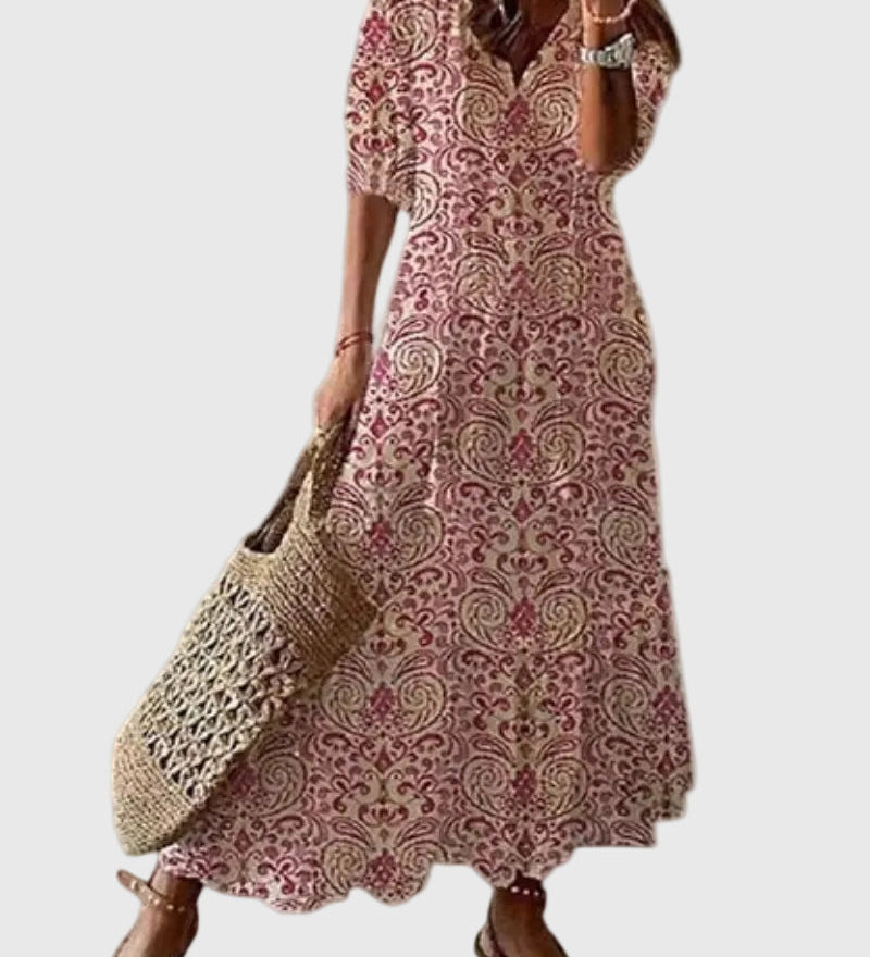 Amalia | Vintage Boho Maxi Dress for Summer