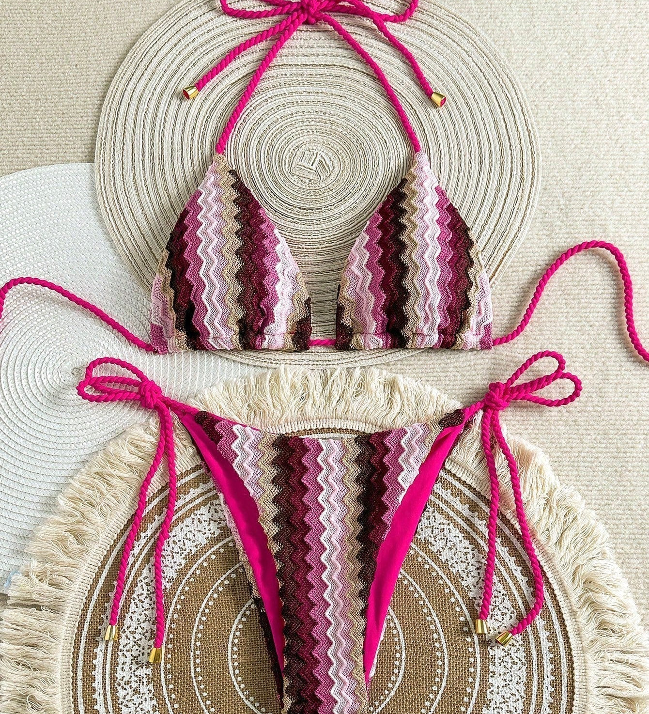Grace | Crochet Look Bikini with Triangle Top