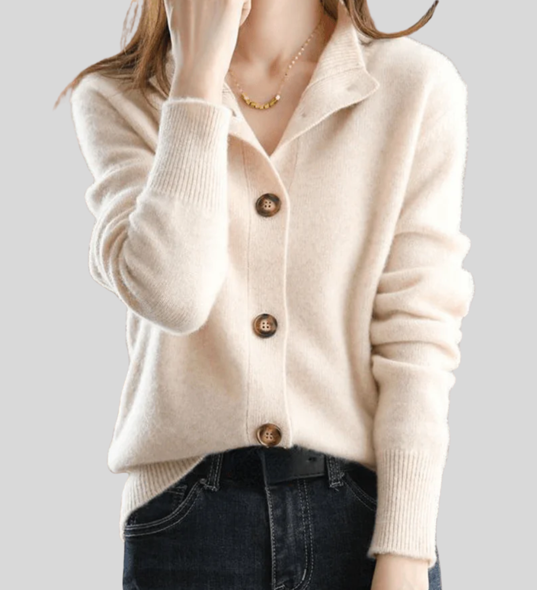 Claire | Cashmere Cardigan in Retro Style