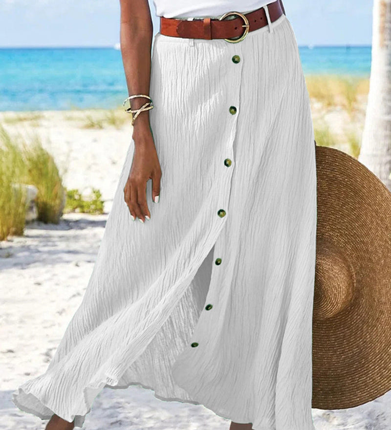 Syndy - Flowing Skirt with Buttons