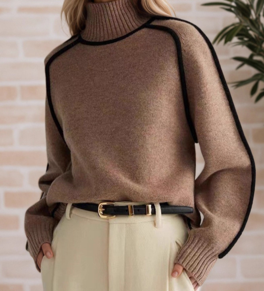 Donna | Elegant Sweater with Stand-Up Collar