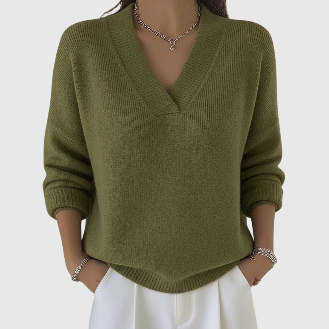 Faye | Soft V-Neck Sweater in Casual Fit