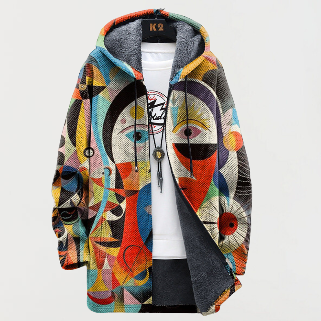 Bettina™ | Hooded Jacket with Abstract Lines