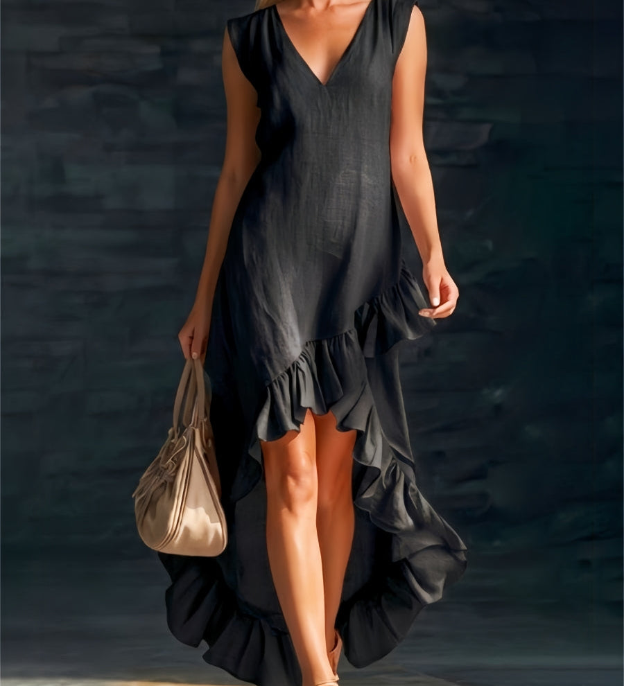 Sienna - Boho Dress with Ruffles and High-Low Hem