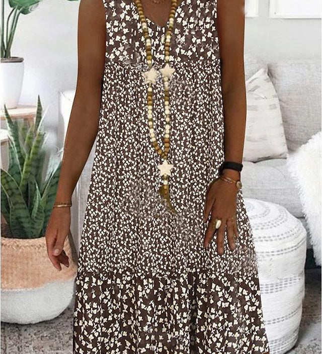 AYLA | SLEEVELESS DRESS WITH V-NECK