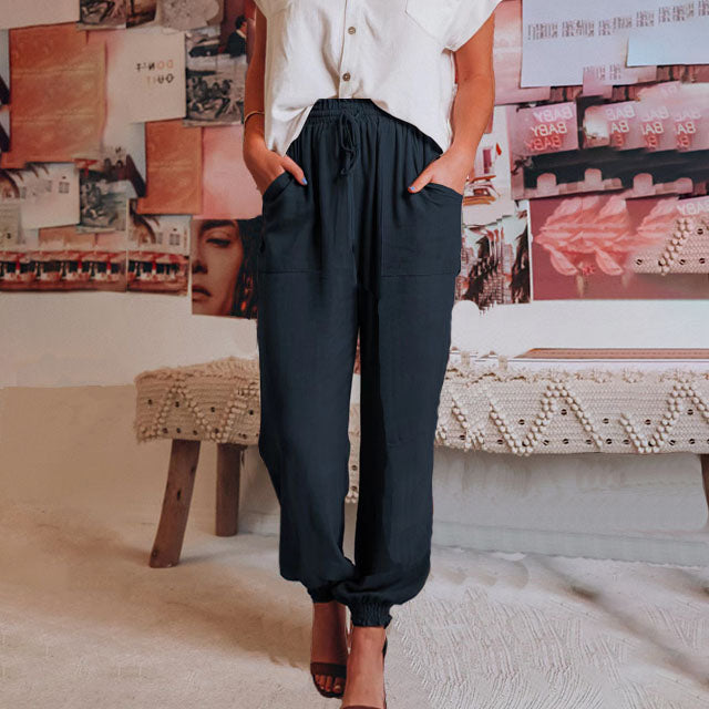 Kaeli – Elegant Jogging Pants with Drawstring