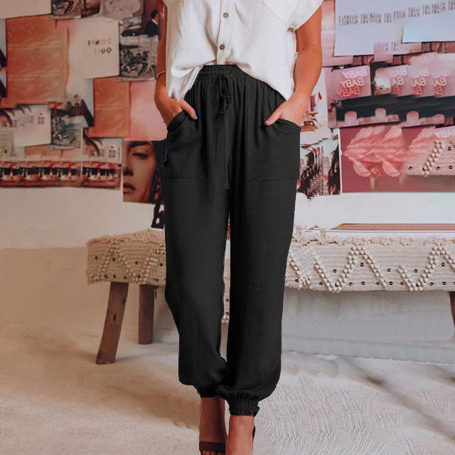 Kaeli – Elegant Jogging Pants with Drawstring