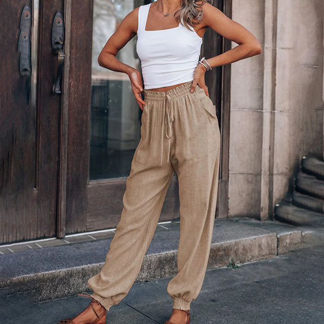 Kaeli – Elegant Jogging Pants with Drawstring