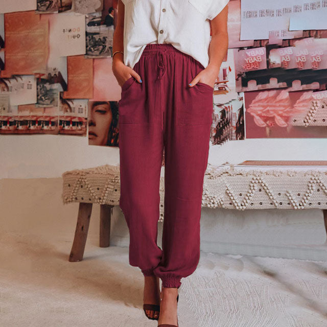 Kaeli – Elegant Jogging Pants with Drawstring