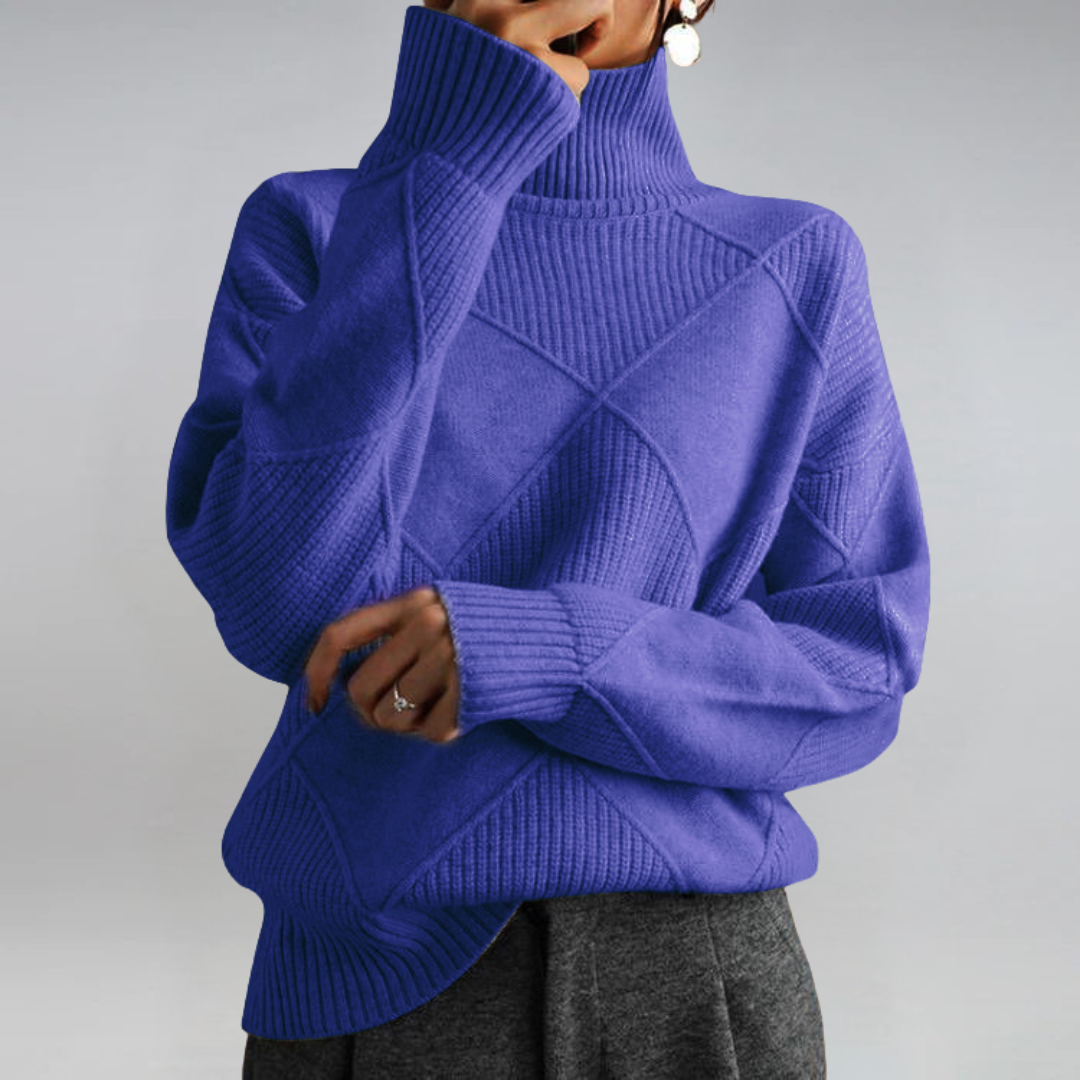 Lauren | Luxurious Cashmere Sweater with Stand-Up Collar