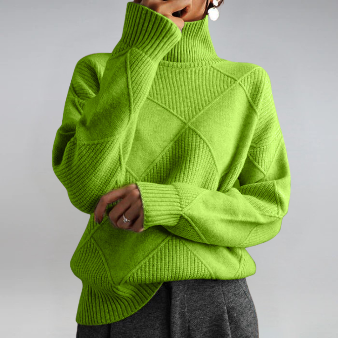 Lauren | Luxurious Cashmere Sweater with Stand-Up Collar