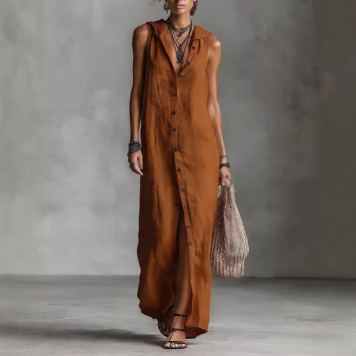 Kamila - Casual, Sleeveless Long Dress