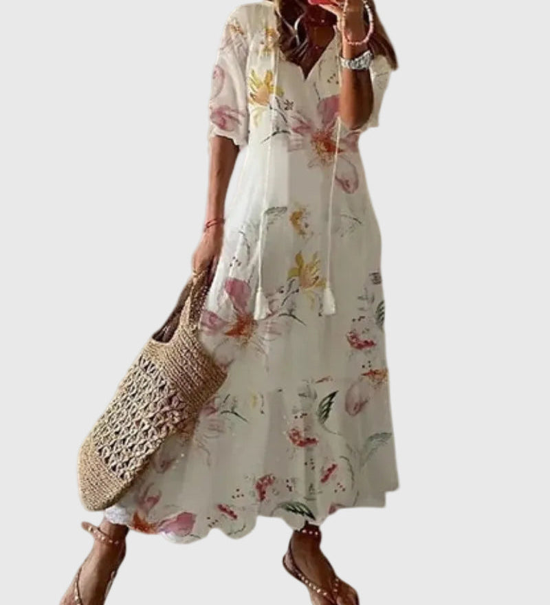 Amalia | Vintage Boho Maxi Dress for Summer