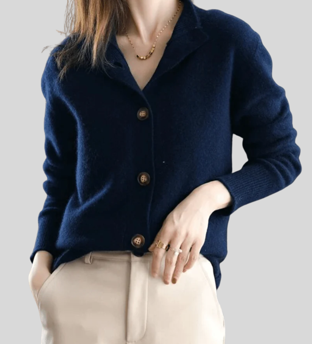 Claire | Cashmere Cardigan in Retro Style