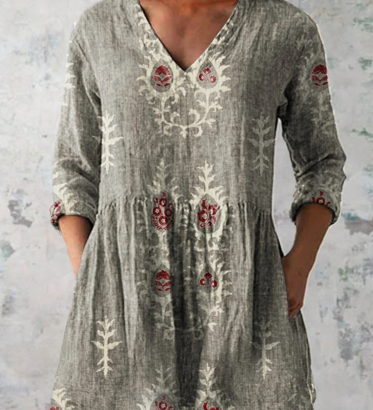 Blair | Long Blouse with Expressive Pattern