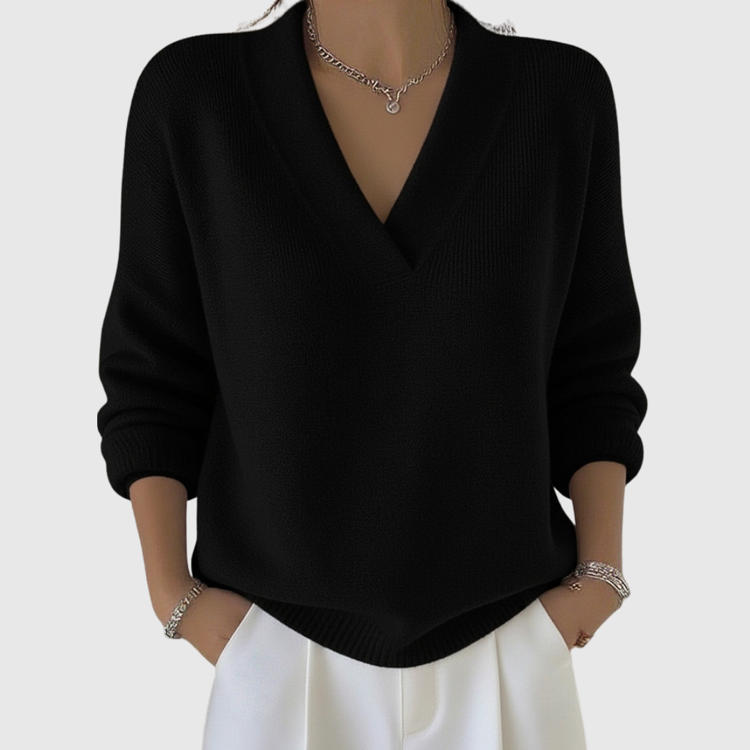 Faye | Soft V-Neck Sweater in Casual Fit