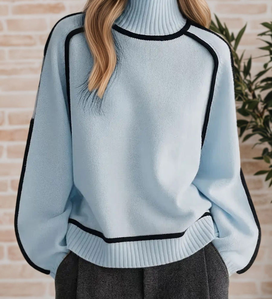 Donna | Elegant Sweater with Stand-Up Collar