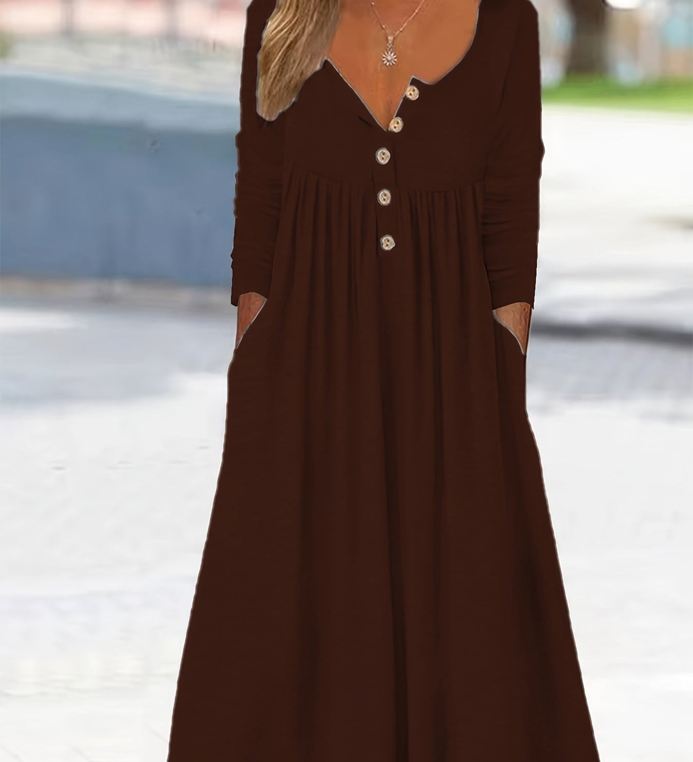 ZARA | MIDI DRESS WITH BUTTONS IN FRONT