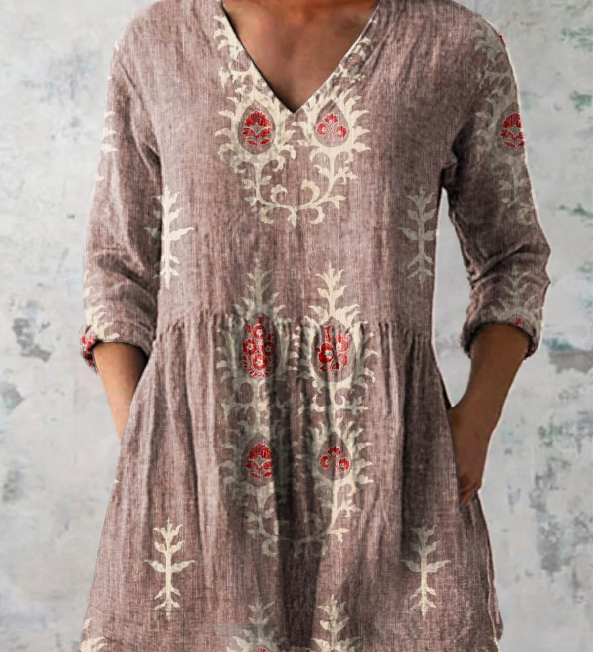 Blair | Long Blouse with Expressive Pattern