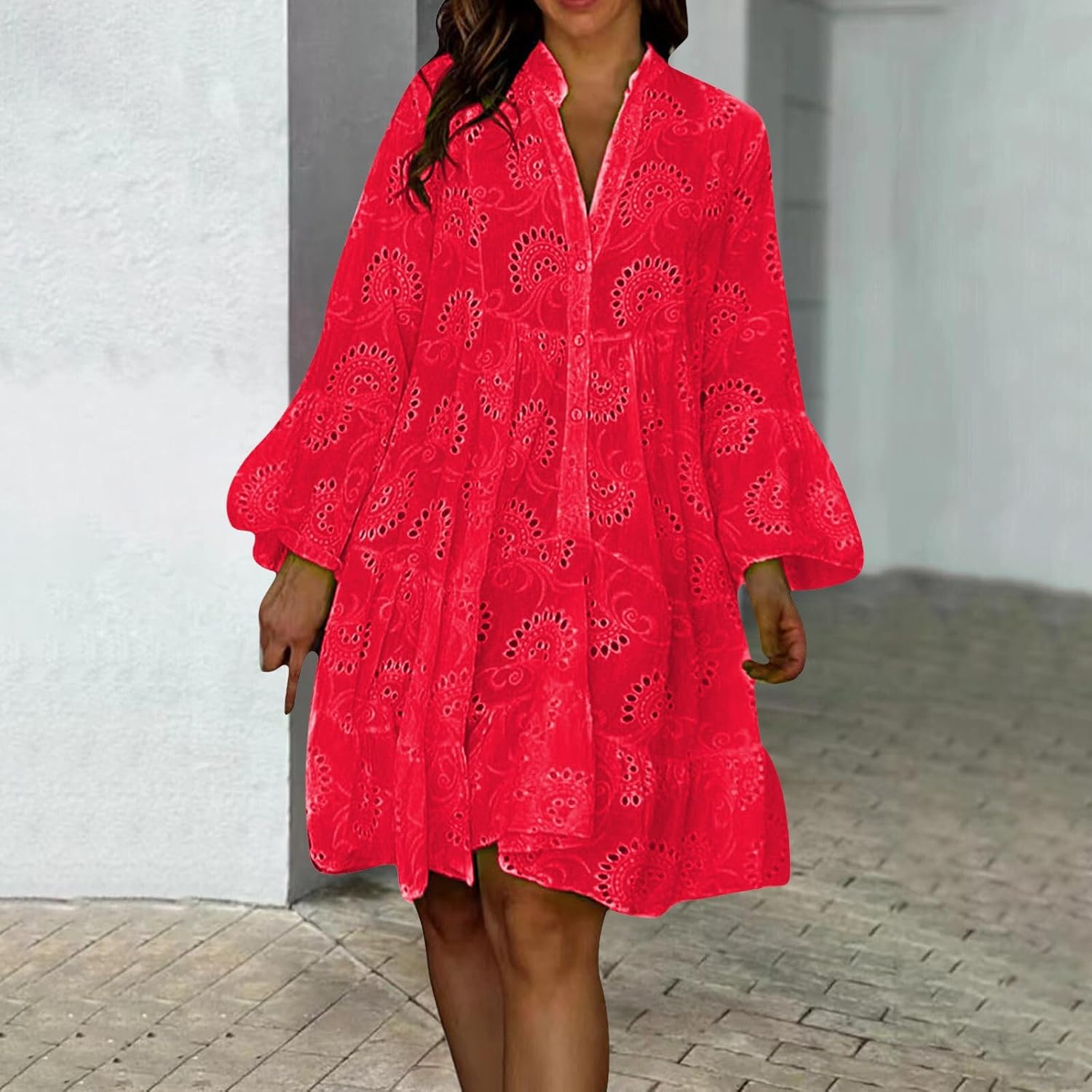 Lydia - Dress with Eyelets