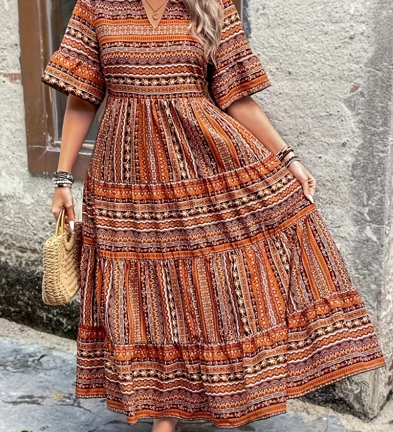 Joraine - Flowing Ethno Dress