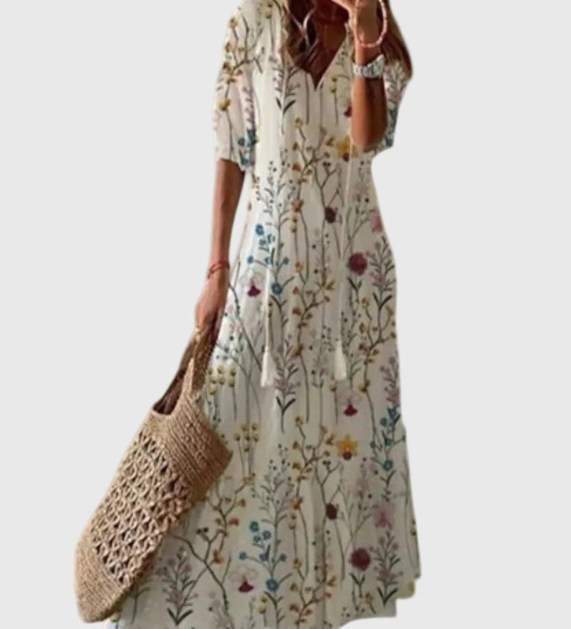 Amalia | Vintage Boho Maxi Dress for Summer