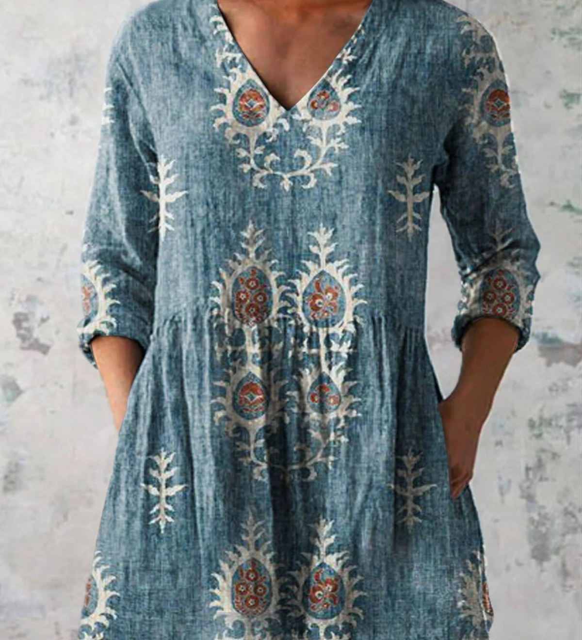 Blair | Long Blouse with Expressive Pattern