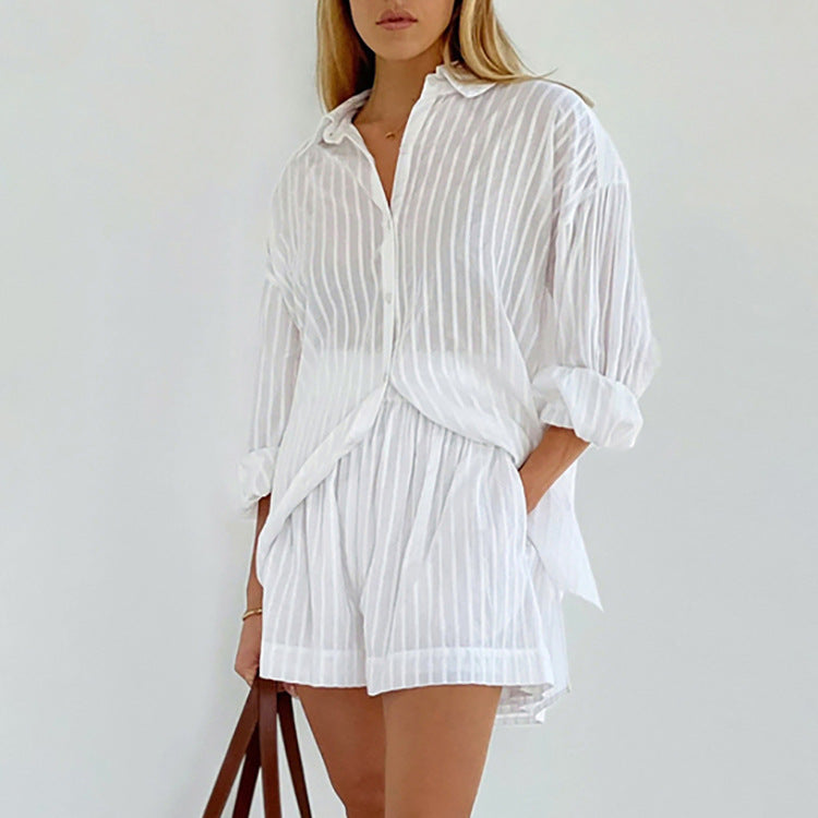 Viola - Ensemble with Button Placket and Airy Shorts