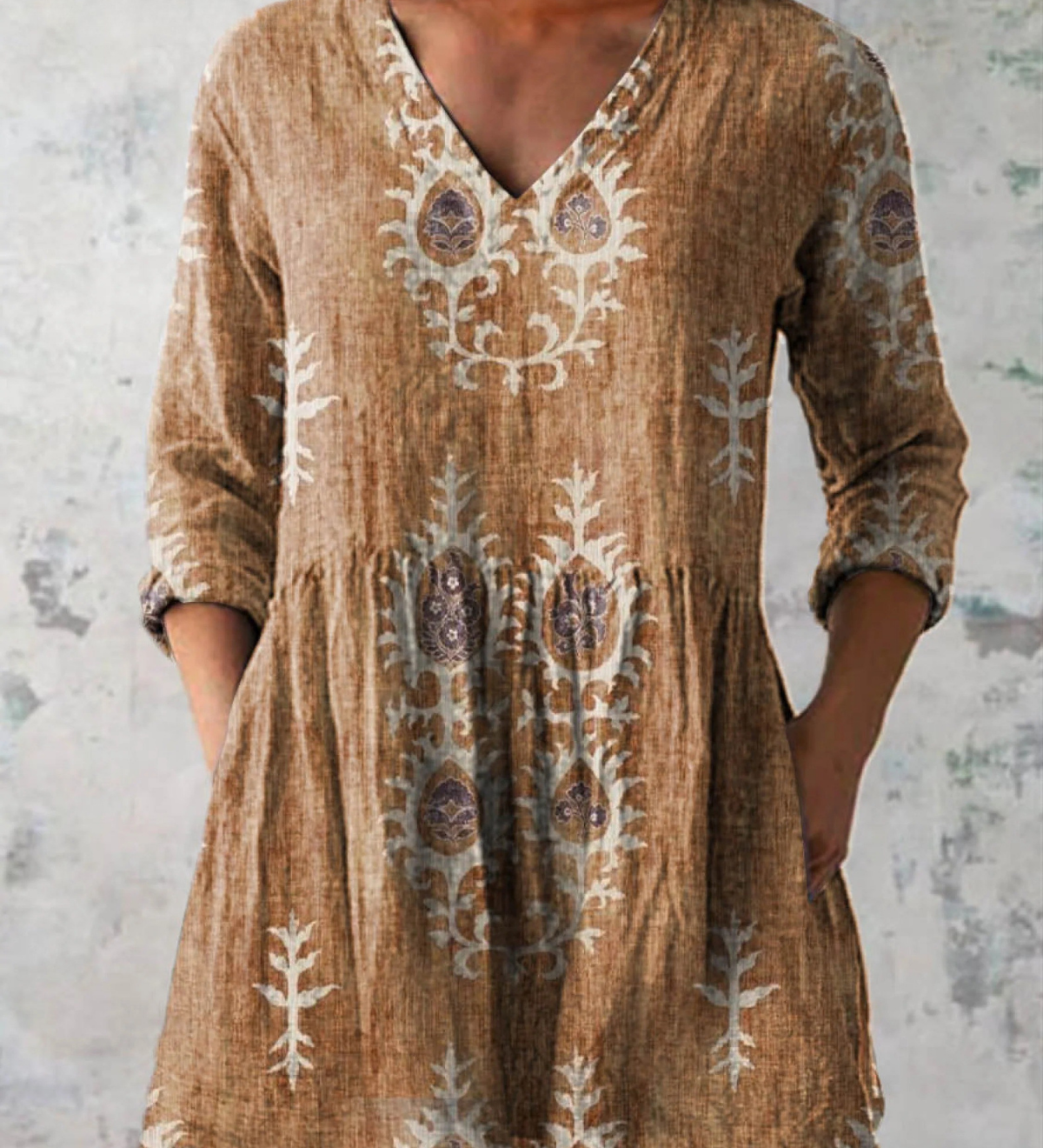 Blair | Long Blouse with Expressive Pattern