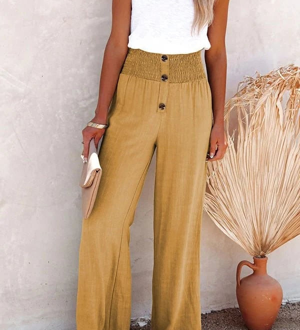 Riana - High-Waisted Loose Pants