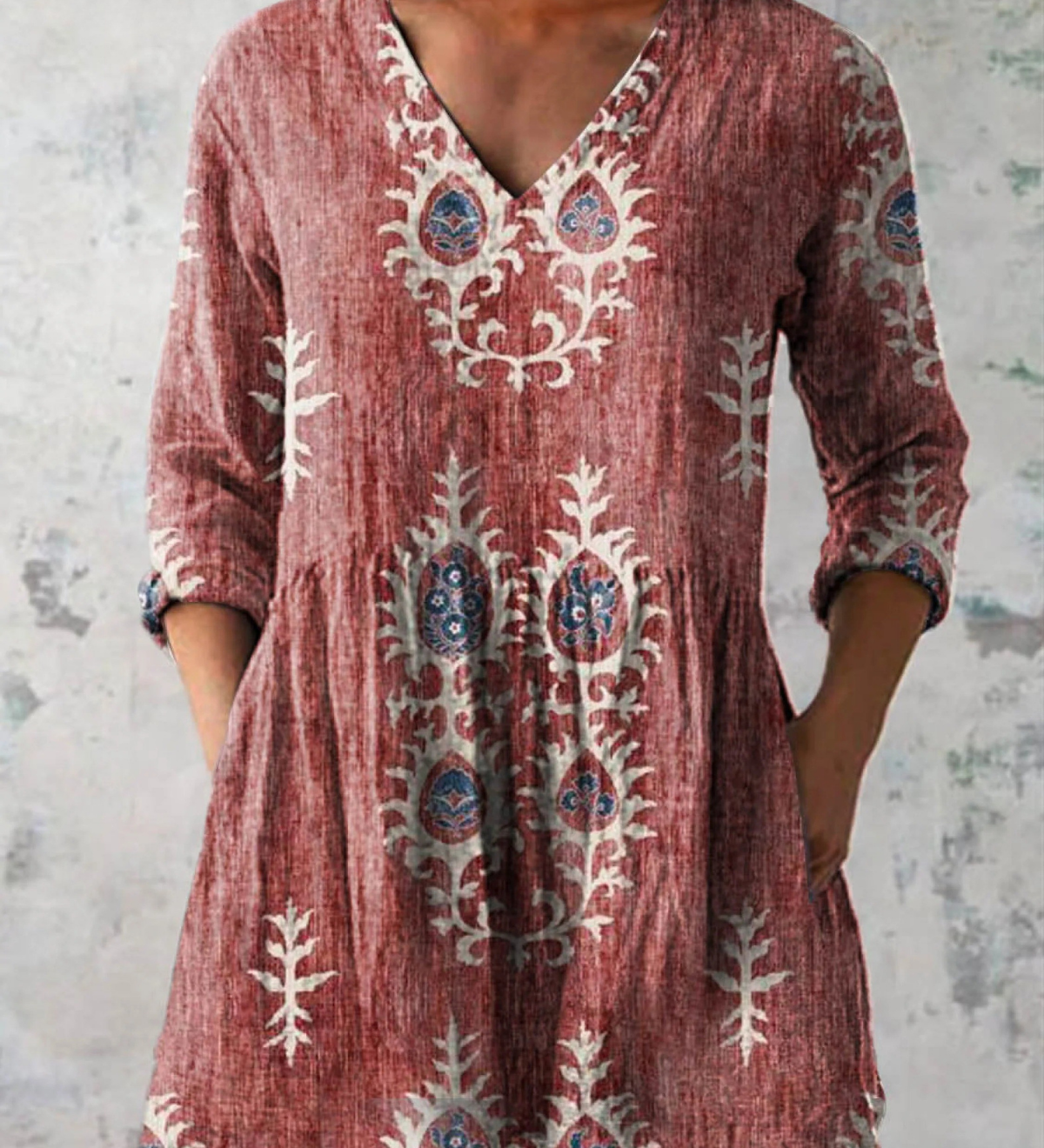 Blair | Long Blouse with Expressive Pattern