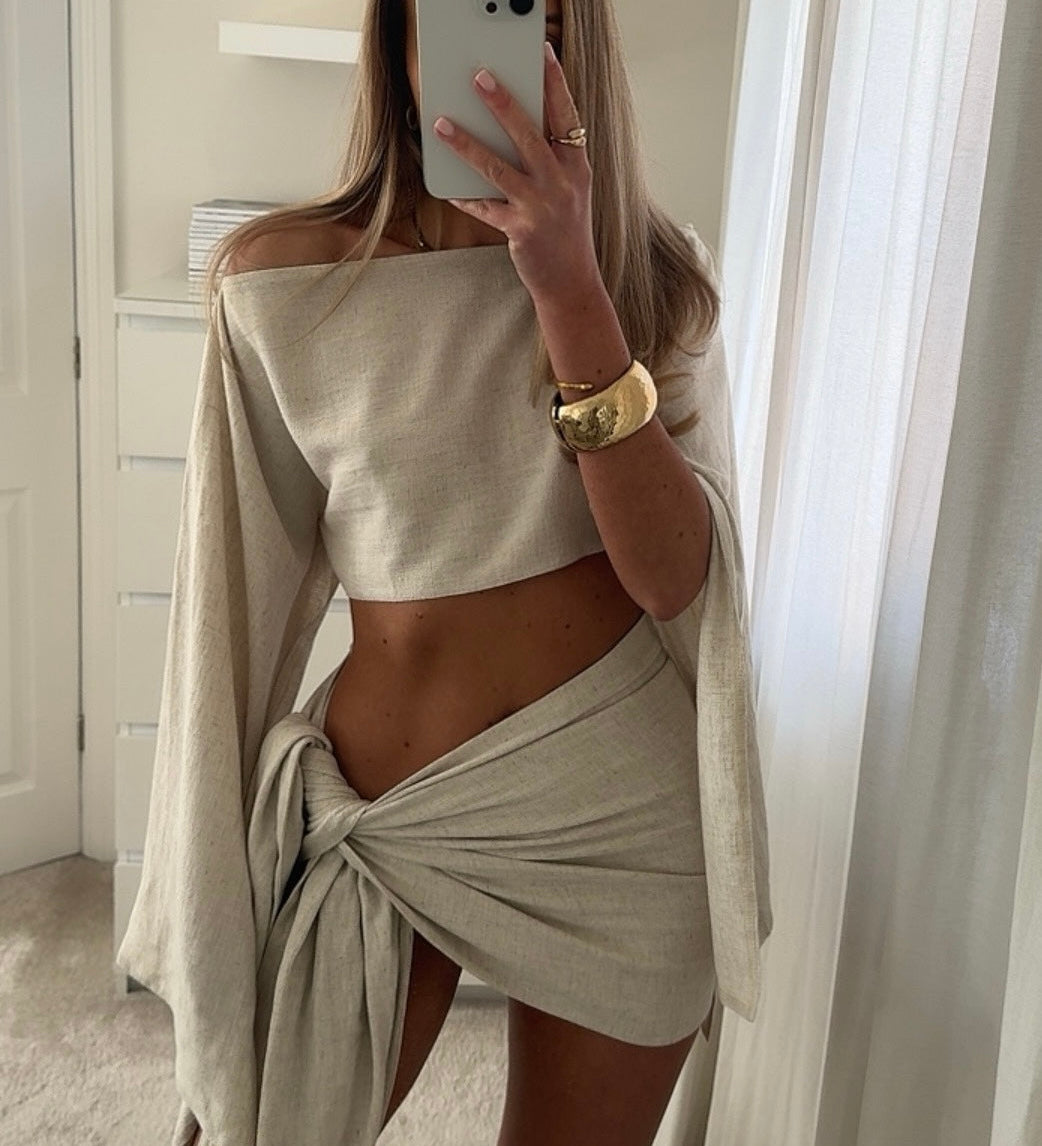 Ainsley - Linen Sarong Set