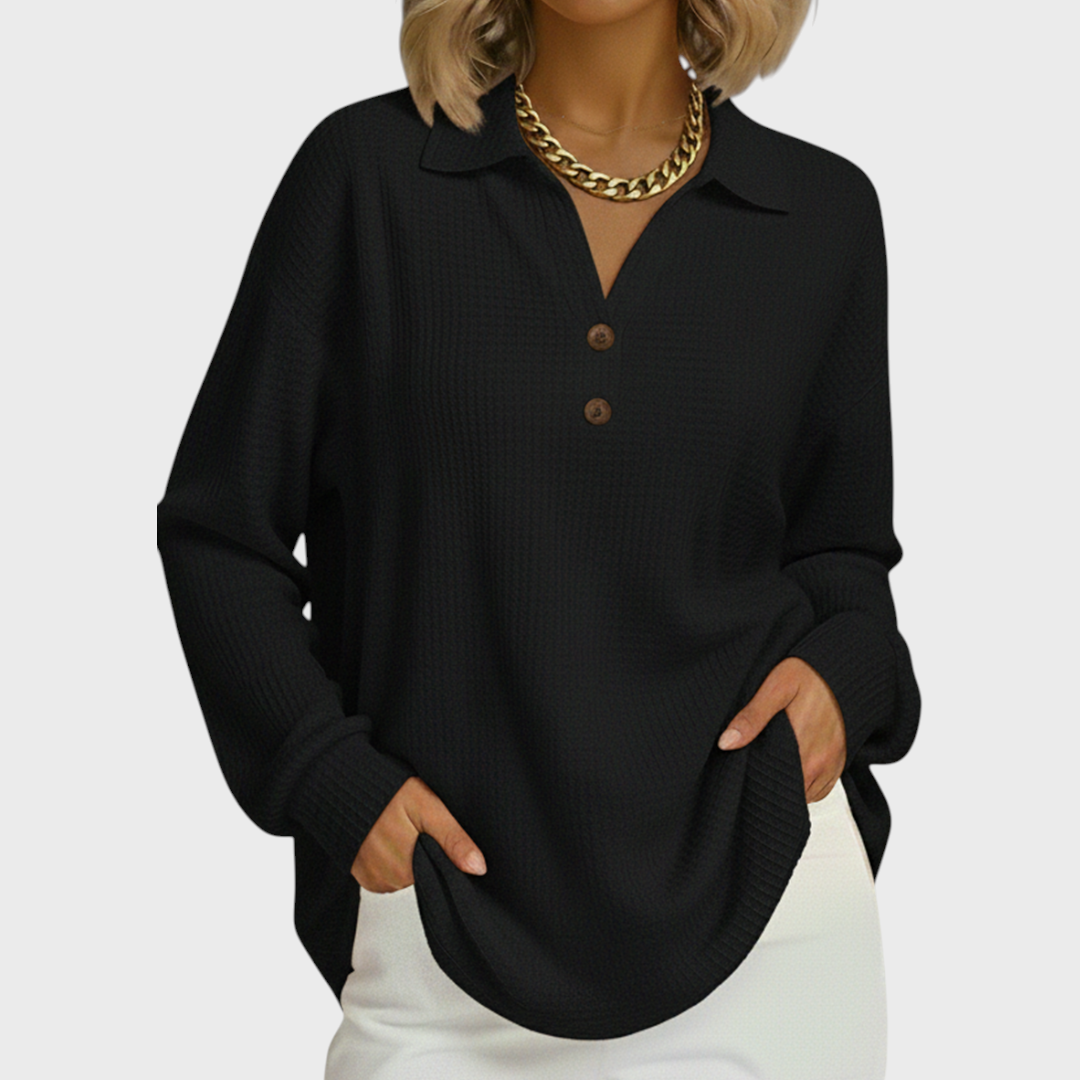 Emilie™ | Pullover in Orange with Collar