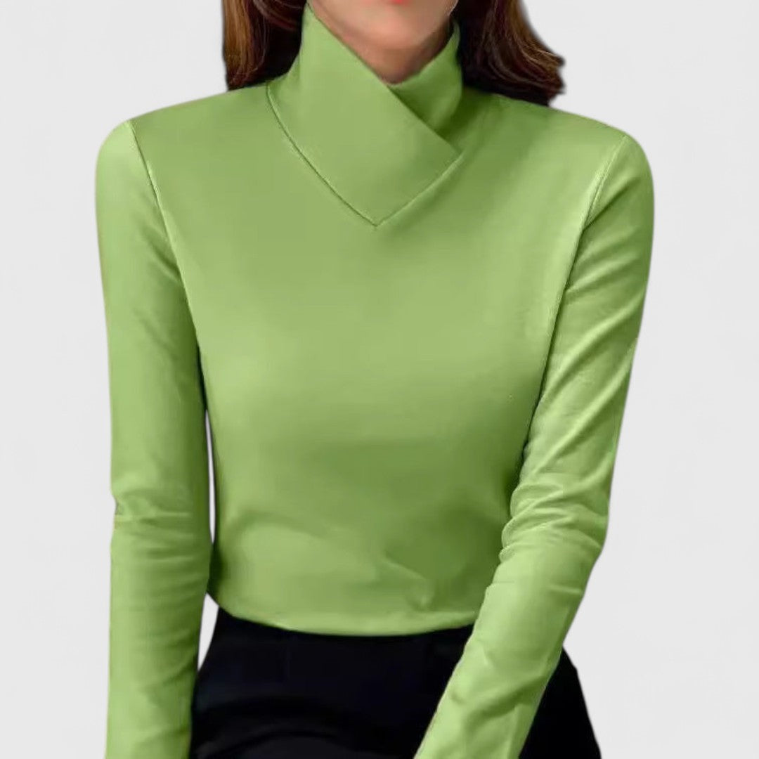 Clair | Elegant Sweater with Stand-Up Collar