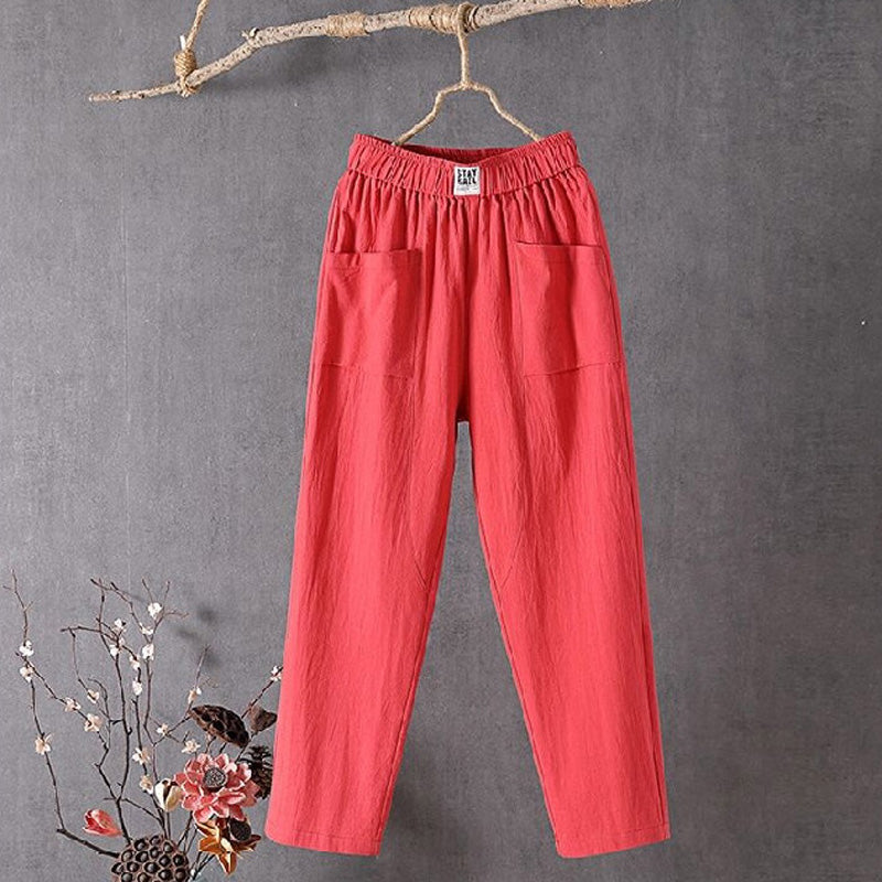 Alyra - Relaxed Fit Pants with Pockets