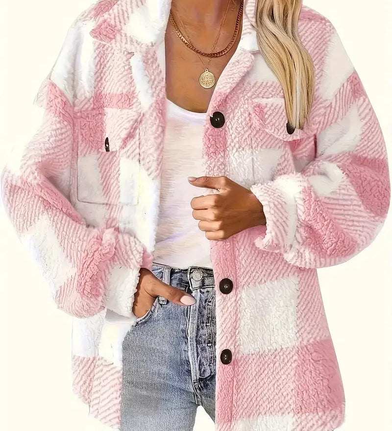 Martin | Elegant Checked Fleece Jacket