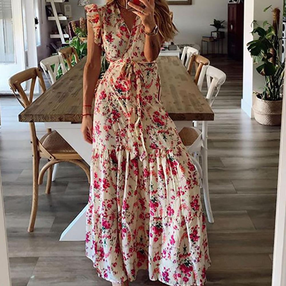 Shera - Maxi Dress with Floral Pattern