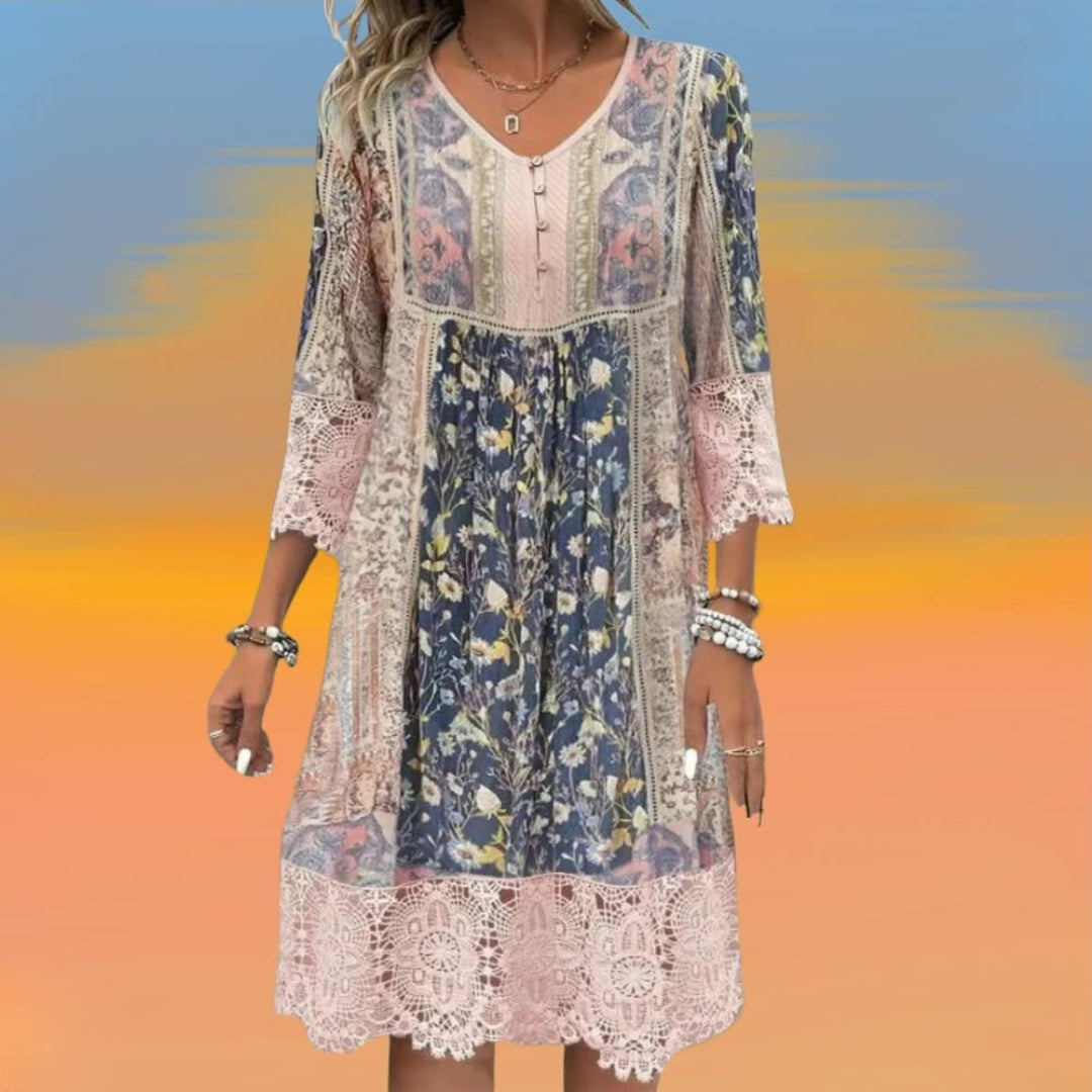 NAYA | MIDI DRESS FLUID BOHO LUXE