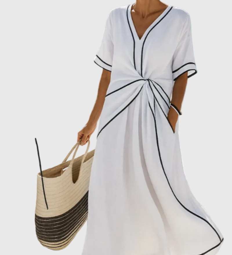Helena | Maxi Dress with Draping