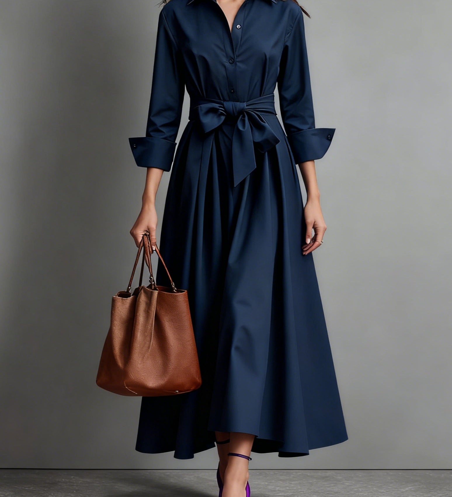 Hanna - Cotton Twill Shirt Dress