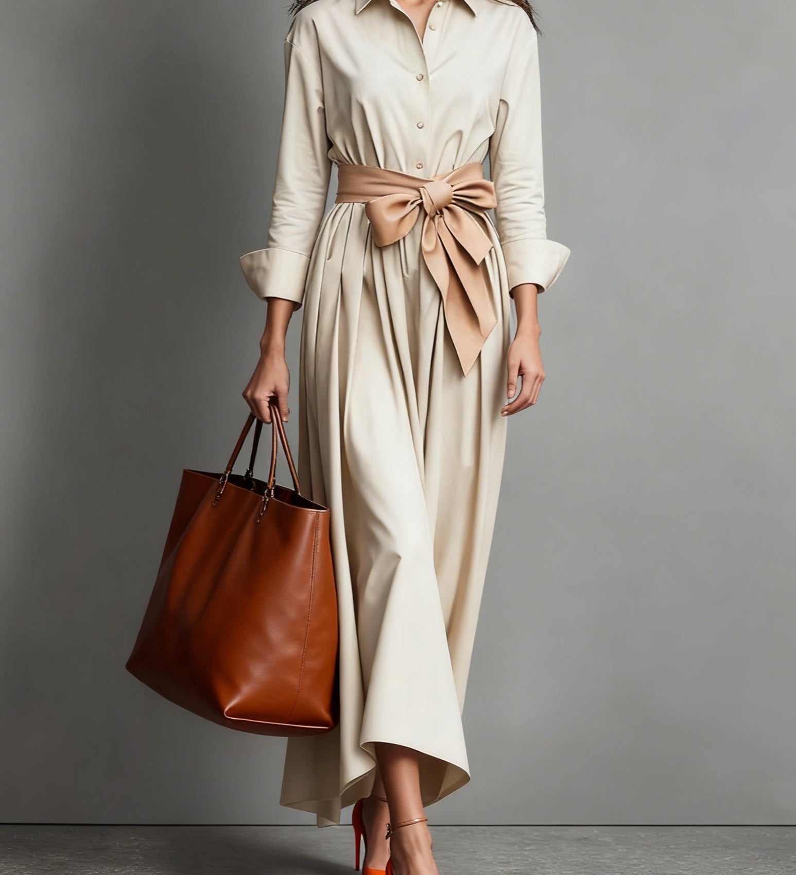 Hanna - Cotton Twill Shirt Dress