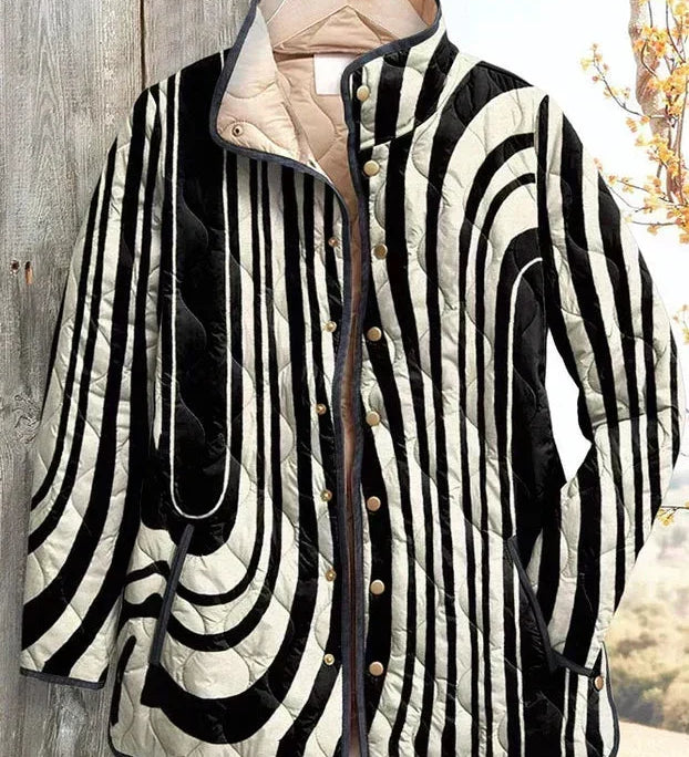 Hanne™ | Quilted Jacket in Zebra Pattern