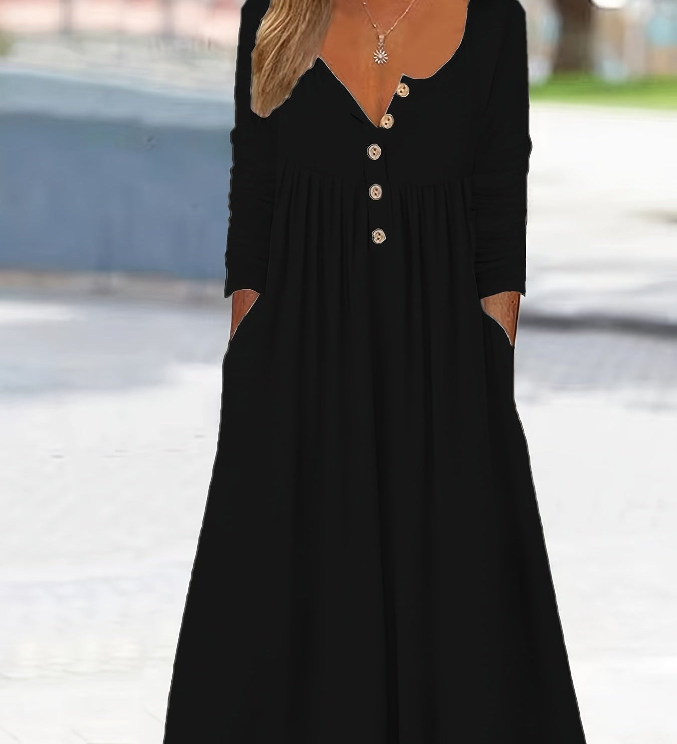 ZARA | MIDI DRESS WITH BUTTONS IN FRONT