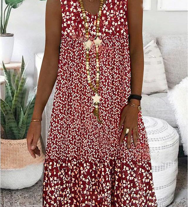 AYLA | SLEEVELESS DRESS WITH V-NECK