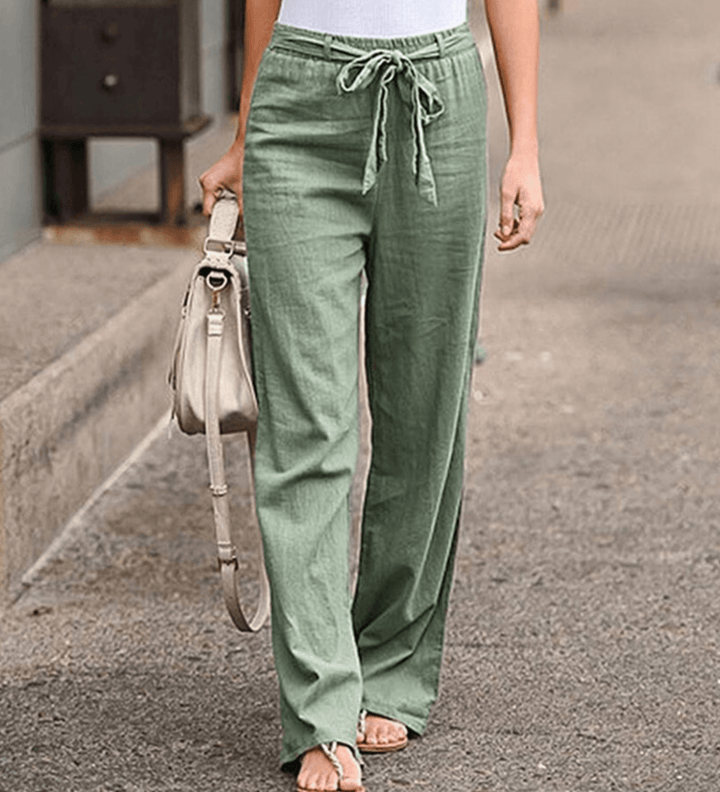 Joleen - Women's Casual Pants with Drawstring and Elastic Waistband