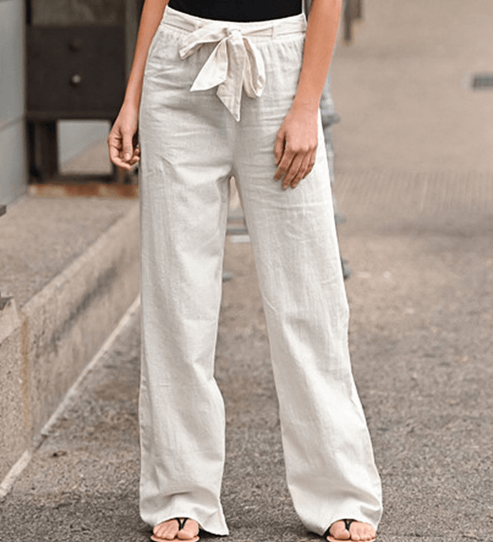 Joleen - Women's Casual Pants with Drawstring and Elastic Waistband