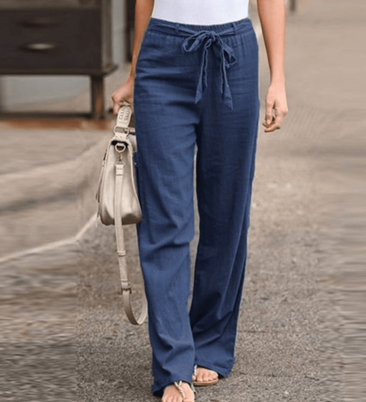Joleen - Women's Casual Pants with Drawstring and Elastic Waistband