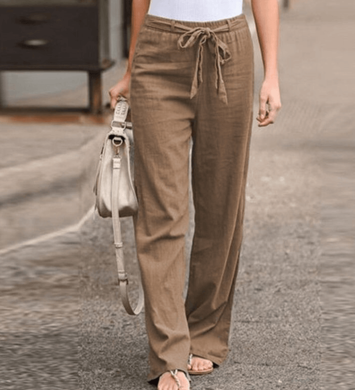 Joleen - Women's Casual Pants with Drawstring and Elastic Waistband